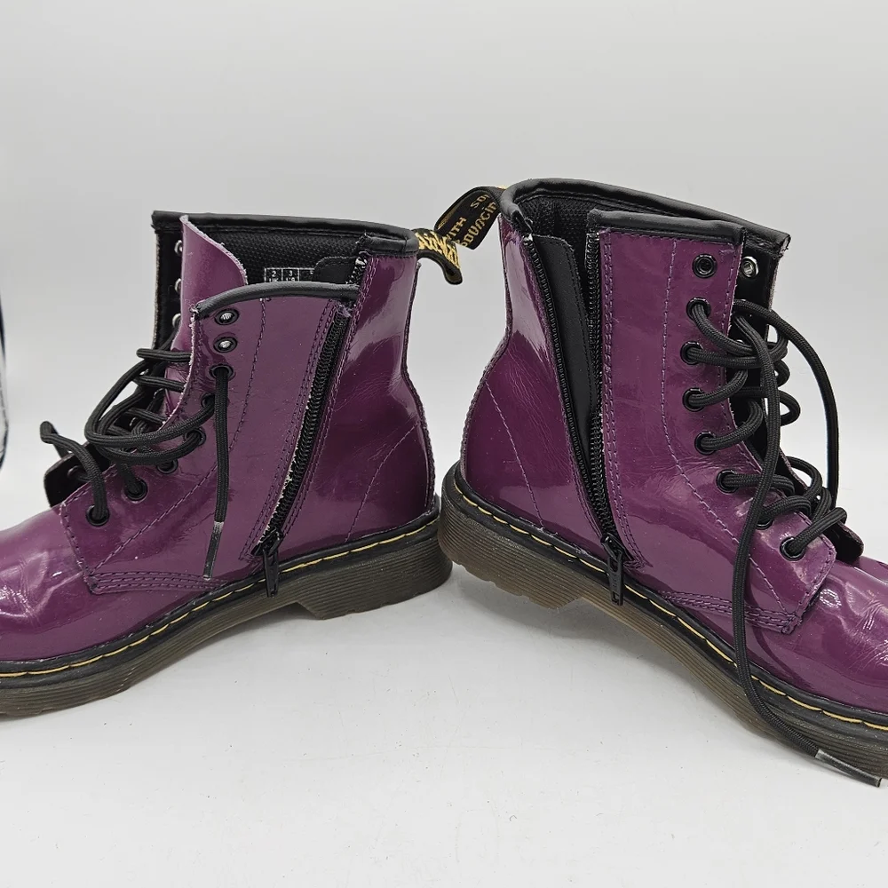 Dr Marten Purple Delaey Combat Boots Size 3